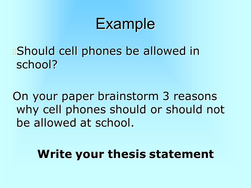 Write your thesis statement