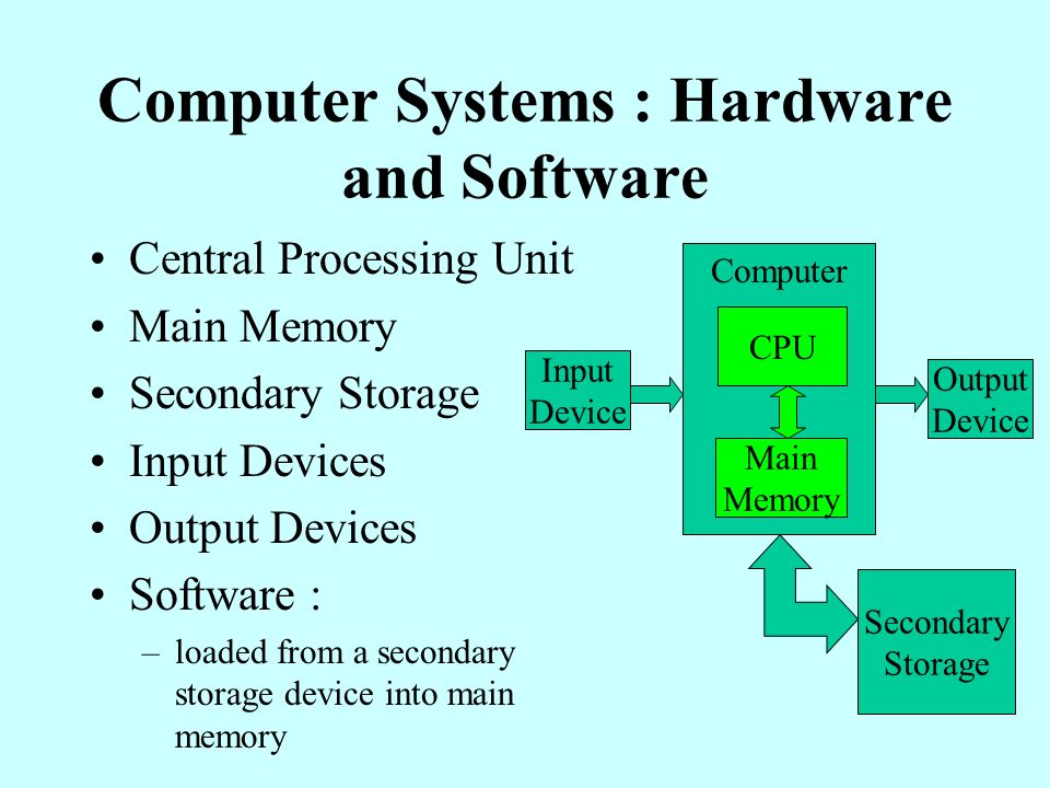 Computer Systems : Hardware and Software