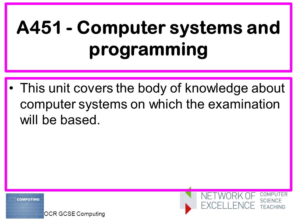 A451 - Computer systems and programming