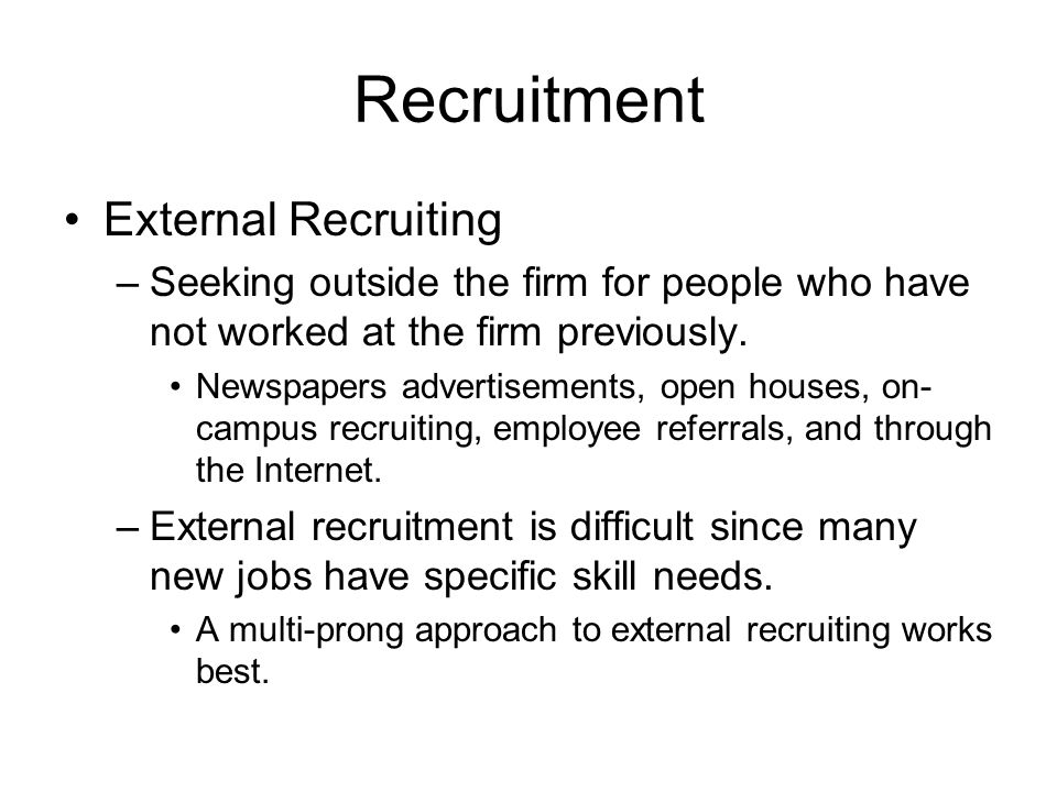 Recruitment External Recruiting