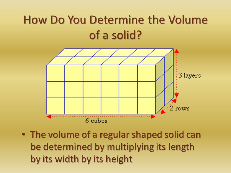 How Do You Determine the Volume of a solid