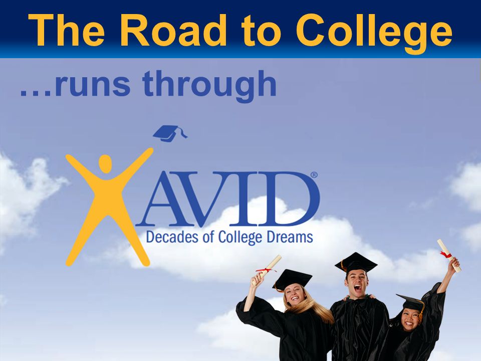 The Road to College …runs through 1 1