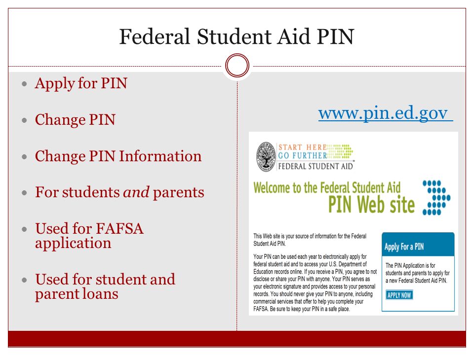 Federal Student Aid PIN