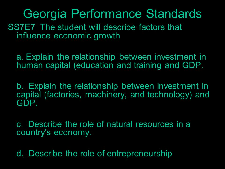 Georgia Performance Standards