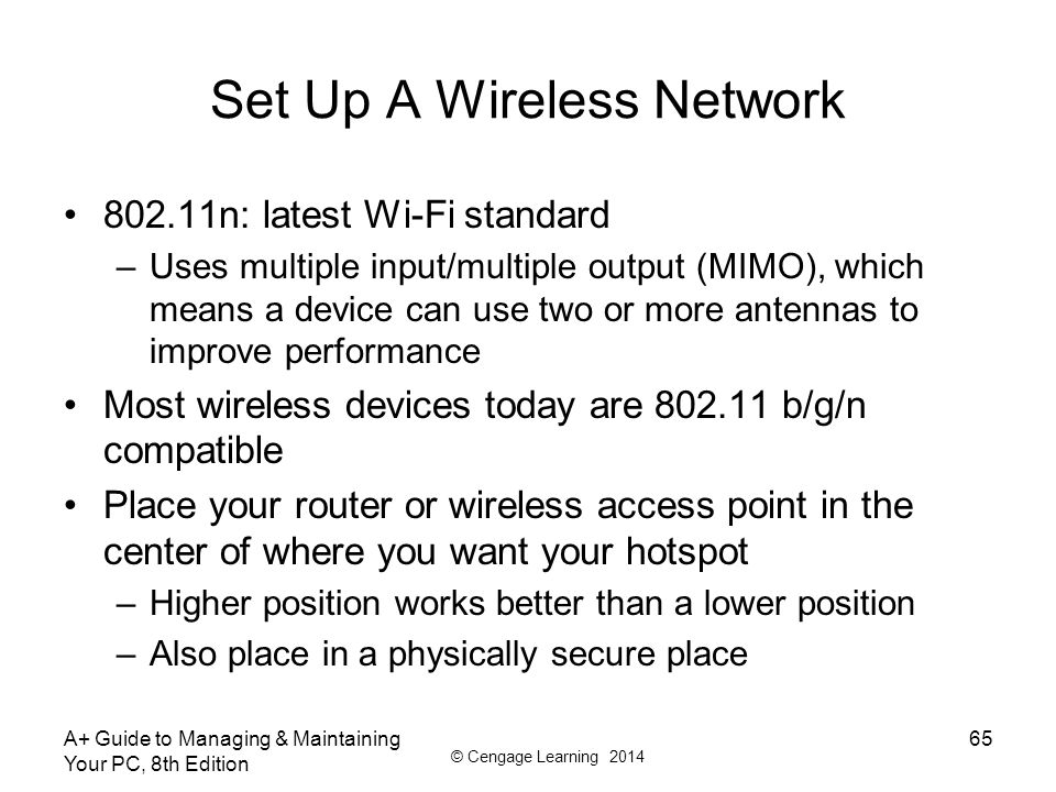 Set Up A Wireless Network