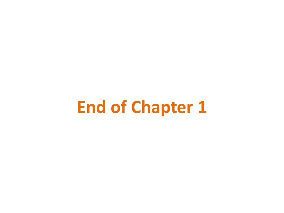 End of Chapter 1