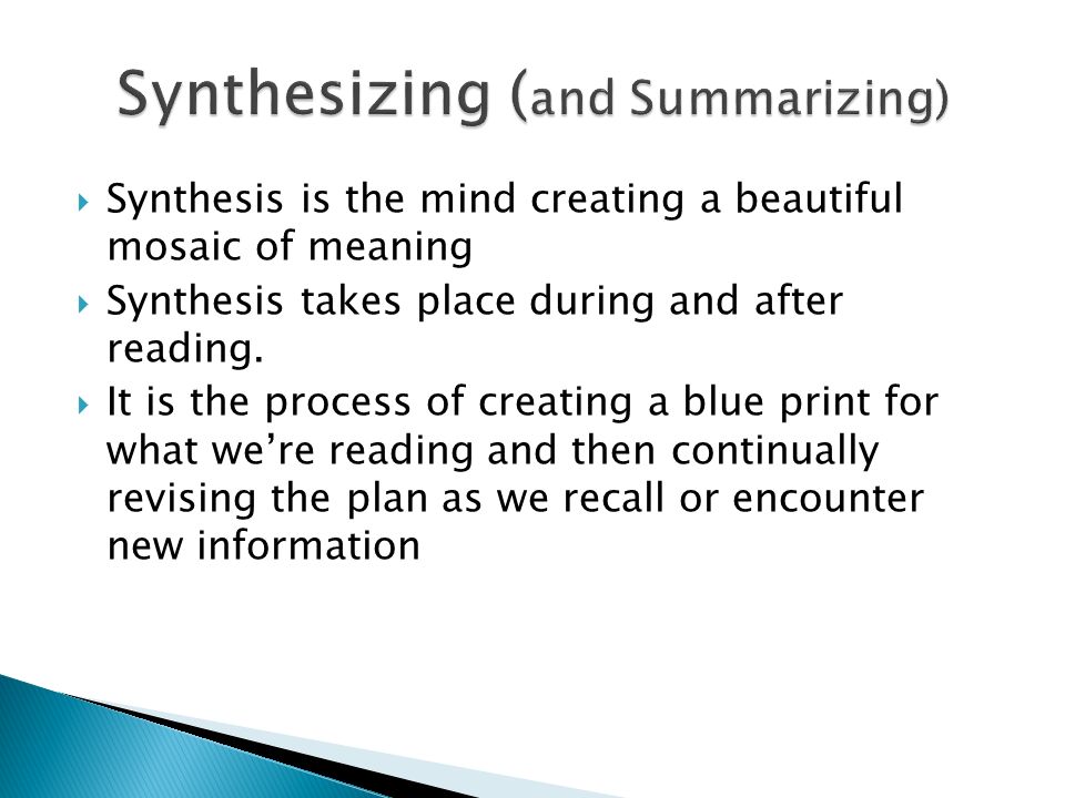 Synthesizing (and Summarizing)