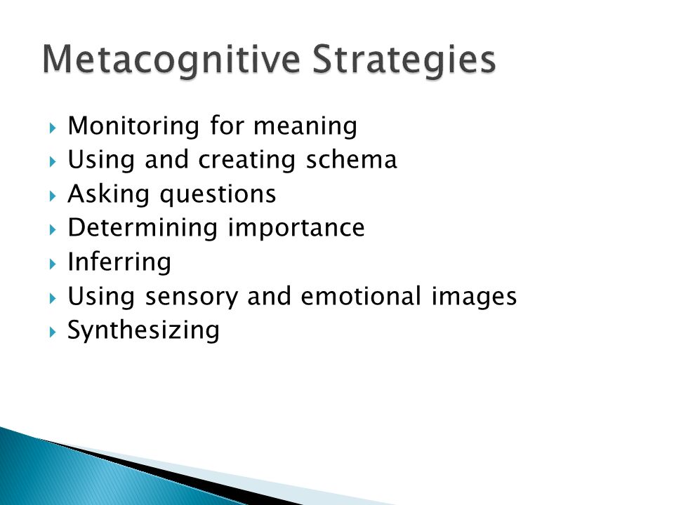 Metacognitive Strategies
