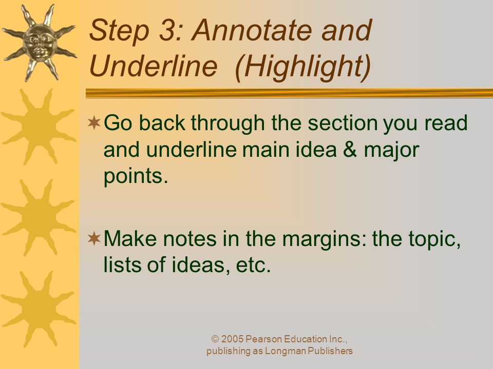 Step 3: Annotate and Underline (Highlight)