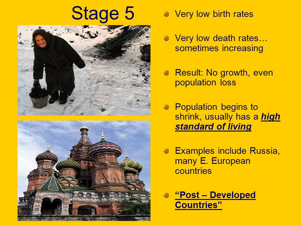 Stage 5 Very low birth rates