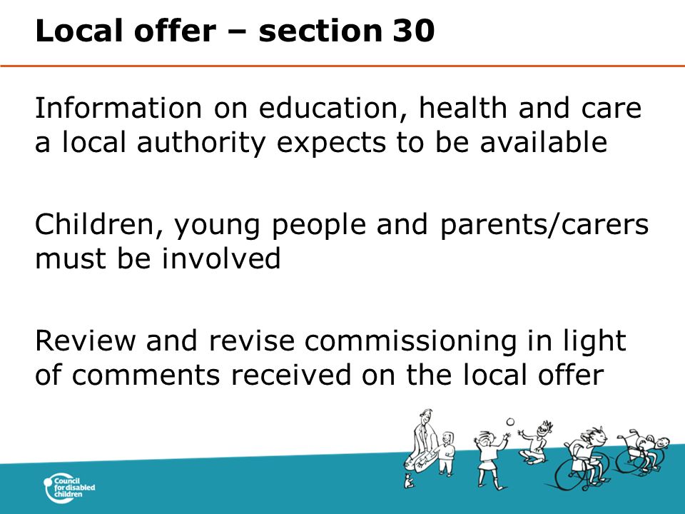 Local offer – section 30