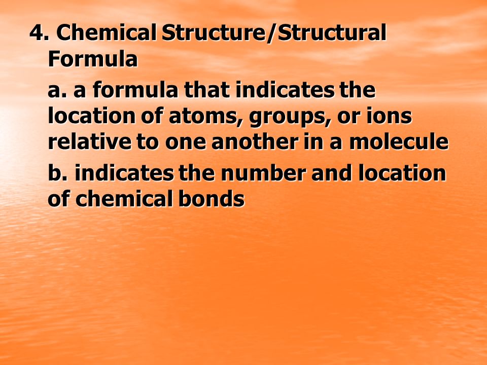 4. Chemical Structure/Structural Formula