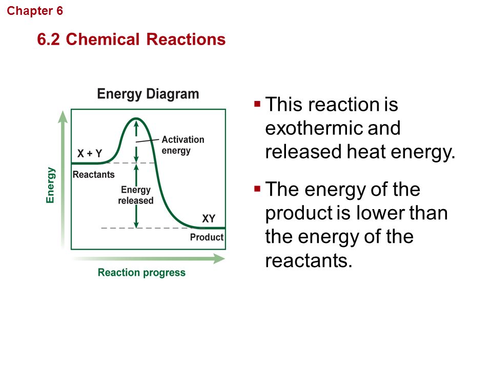 This reaction is exothermic and released heat energy.