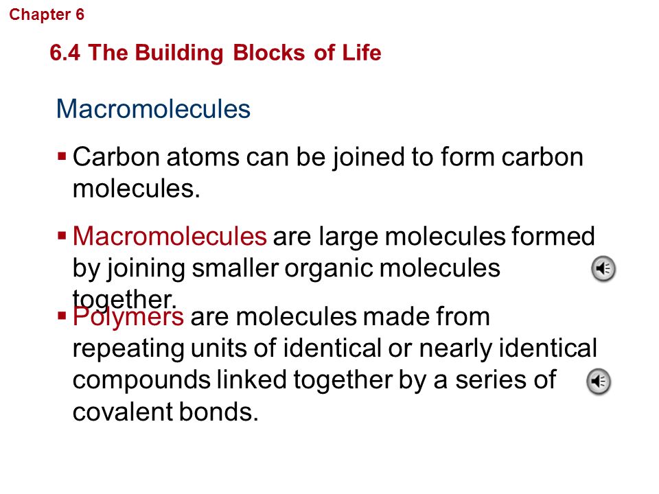 Carbon atoms can be joined to form carbon molecules.