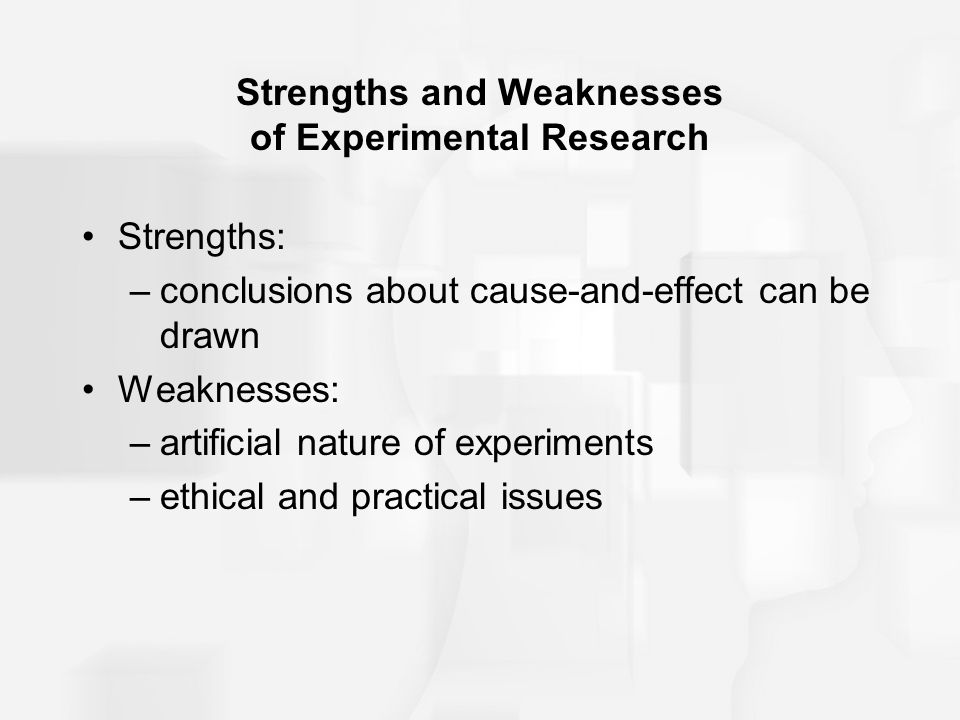 Strengths and Weaknesses of Experimental Research