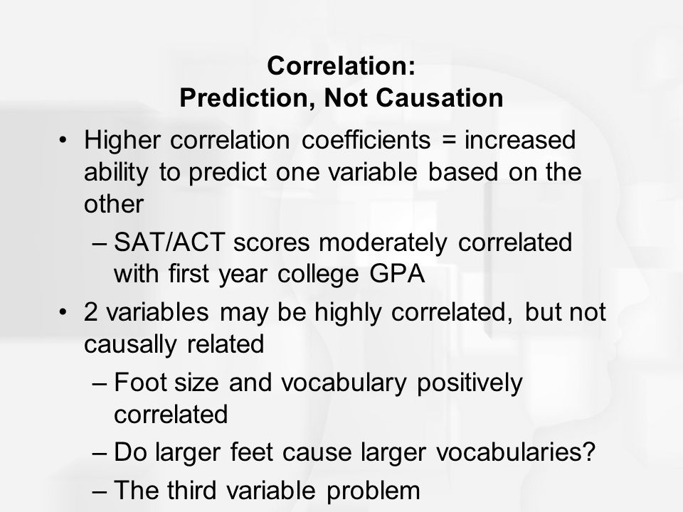 Correlation: Prediction, Not Causation