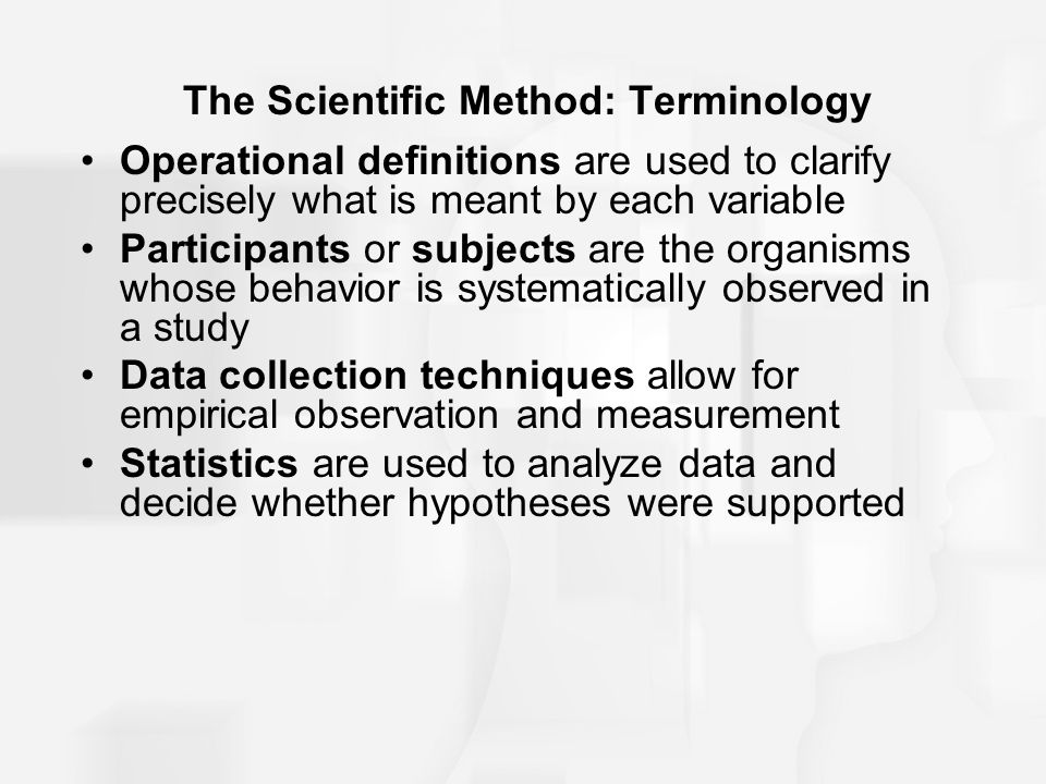 The Scientific Method: Terminology
