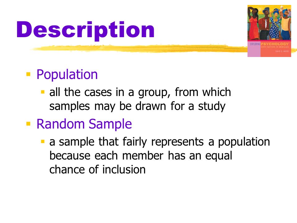 Description Population Random Sample