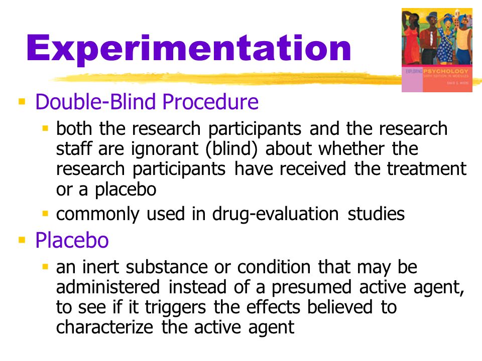 Experimentation Double-Blind Procedure Placebo