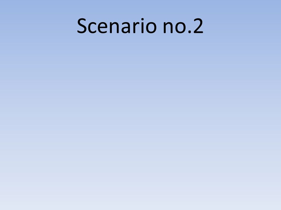 Scenario no.2