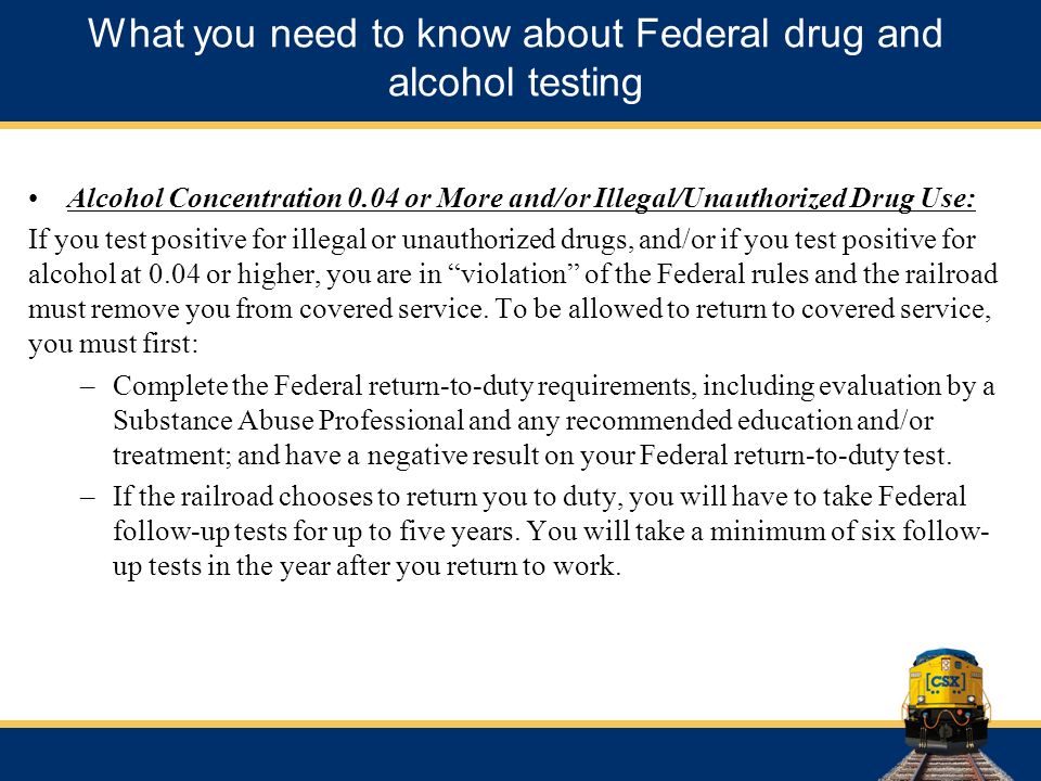 What you need to know about Federal drug and alcohol testing