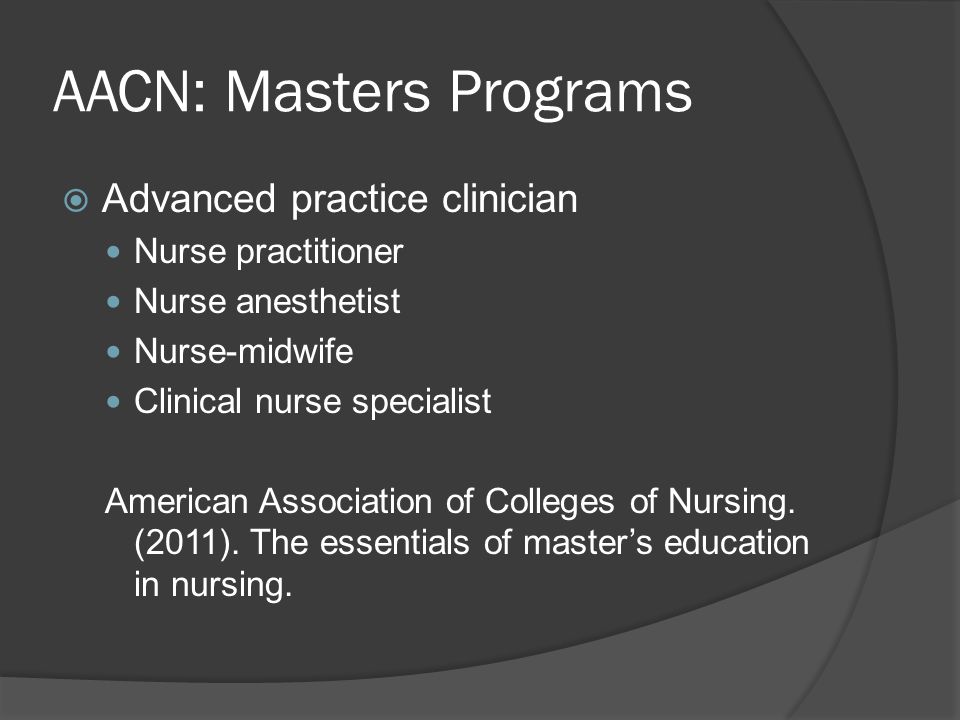 AACN: Masters Programs