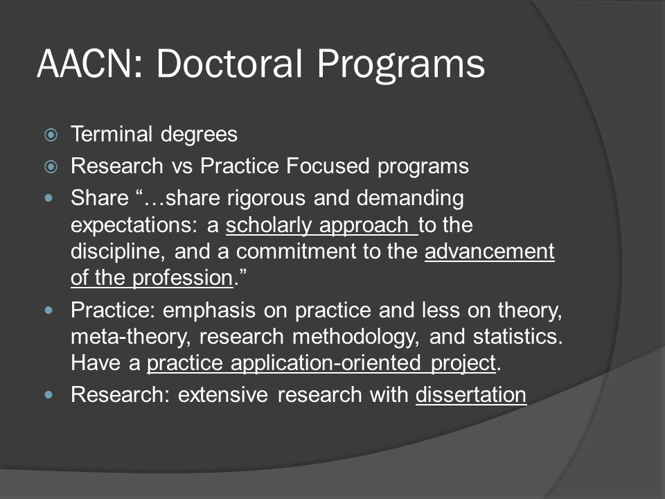 AACN: Doctoral Programs