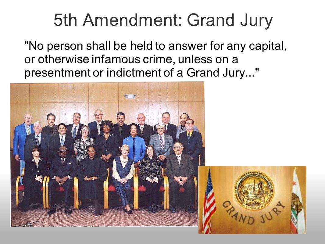 5th Amendment: Grand Jury
