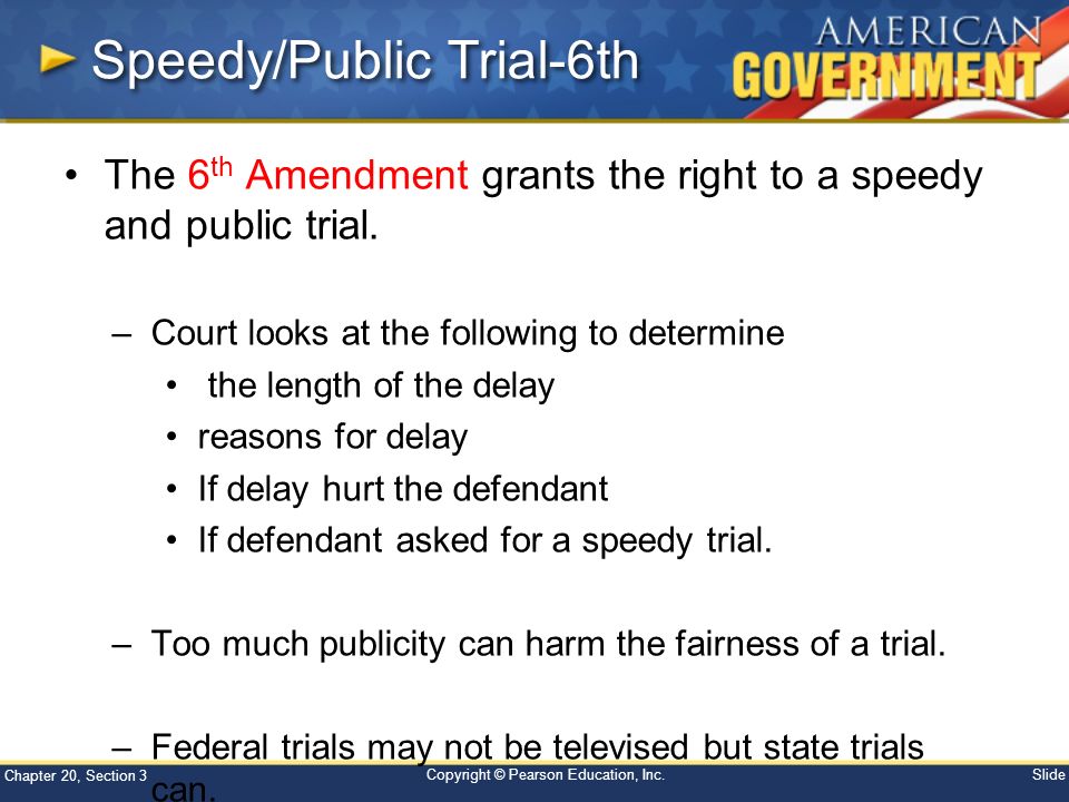 Speedy/Public Trial-6th