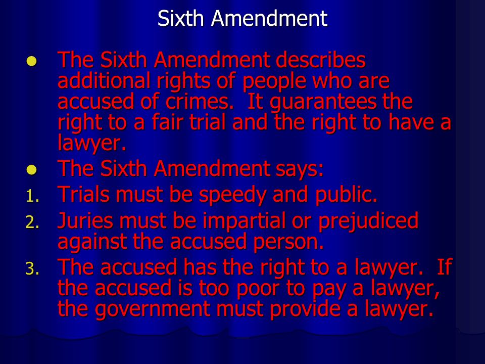 Sixth Amendment