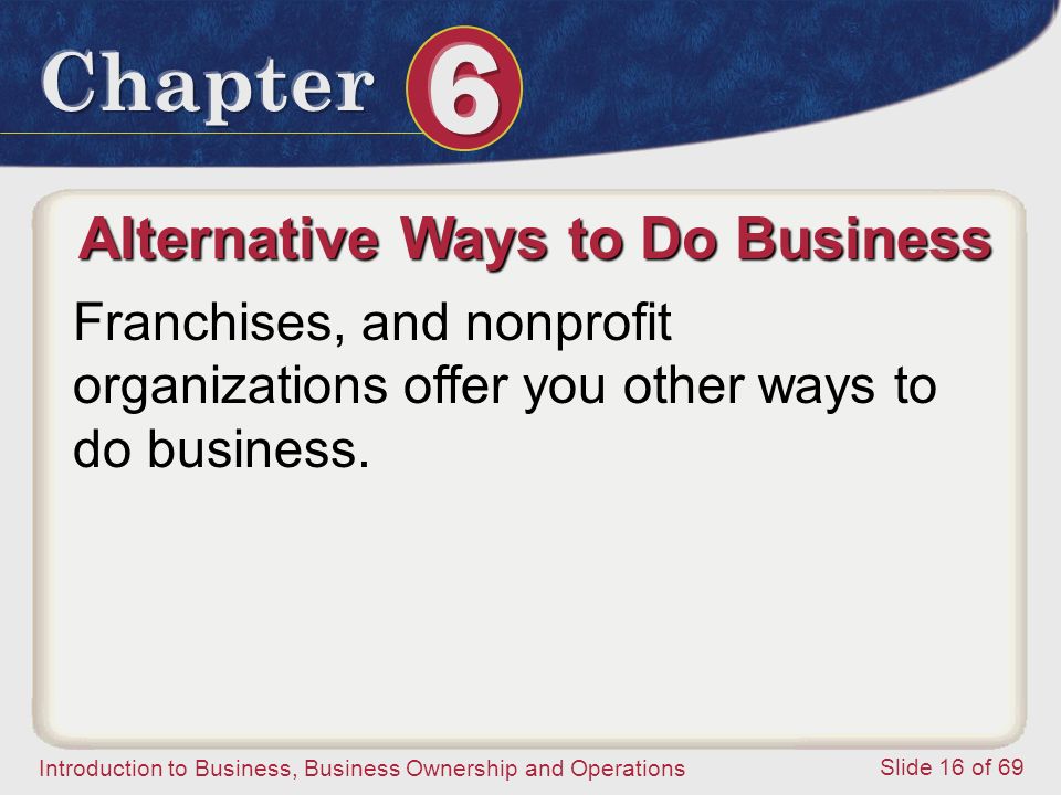 Alternative Ways to Do Business