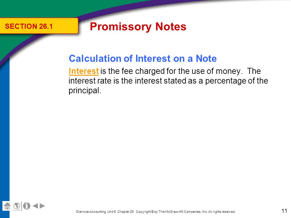 Promissory Notes Calculating Interest Using a Formula