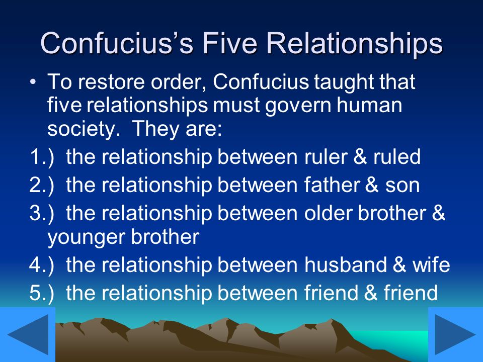 Confucius’s Five Relationships