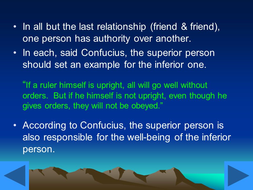 In all but the last relationship (friend & friend), one person has authority over another.