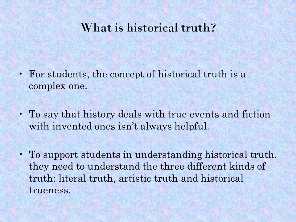 What is historical truth