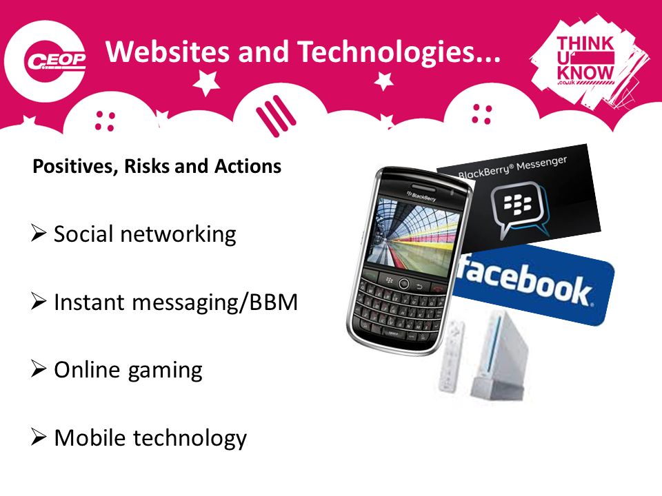 Websites and Technologies... Positives, Risks and Actions