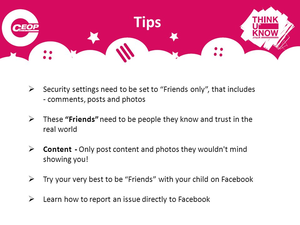 Tips Security settings need to be set to Friends only , that includes - comments, posts and photos.