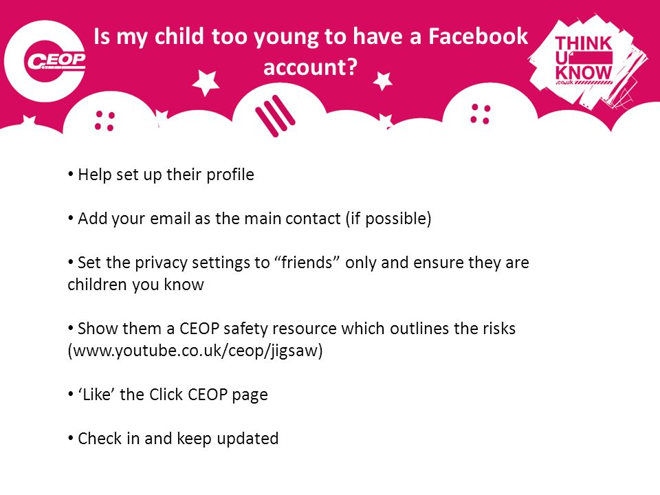 Is my child too young to have a Facebook account