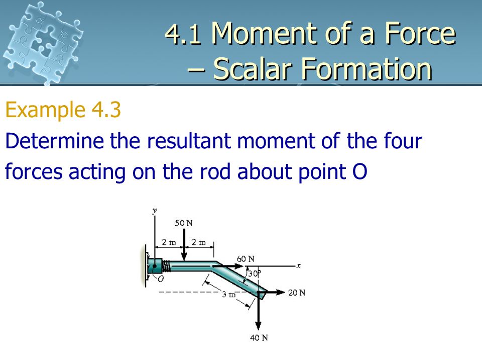 4.1 Moment of a Force – Scalar Formation
