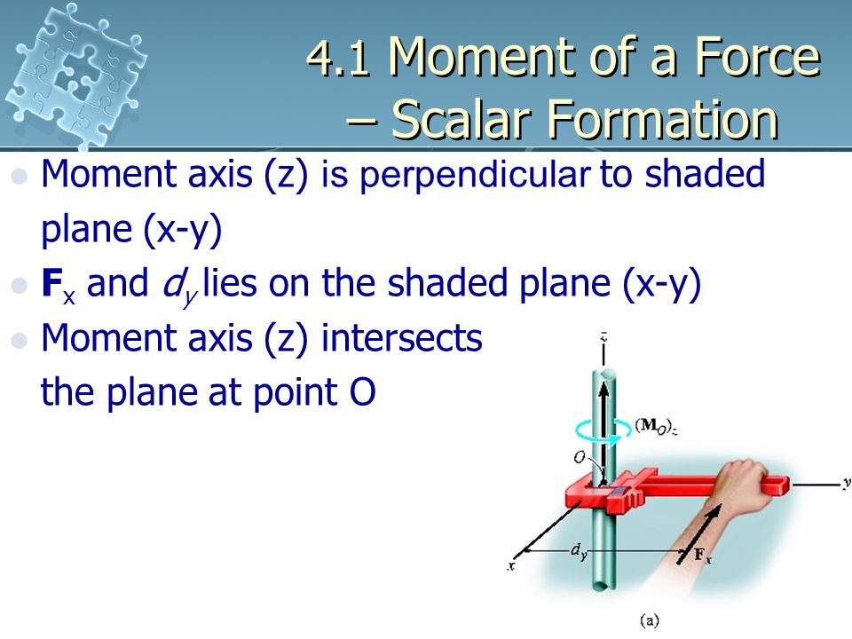 4.1 Moment of a Force – Scalar Formation