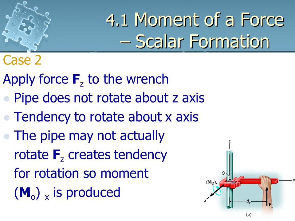 4.1 Moment of a Force – Scalar Formation
