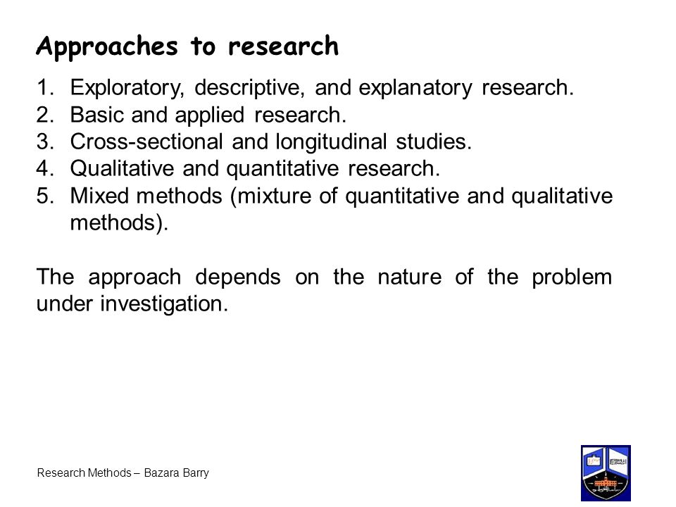 Approaches to research