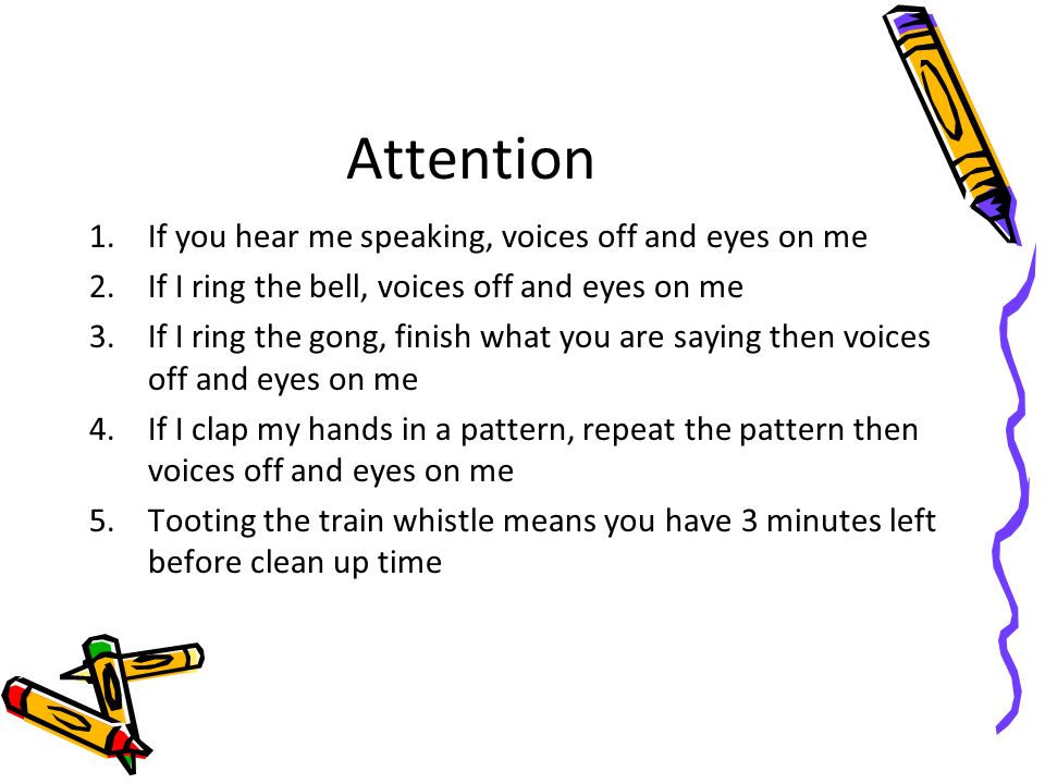 Attention If you hear me speaking, voices off and eyes on me