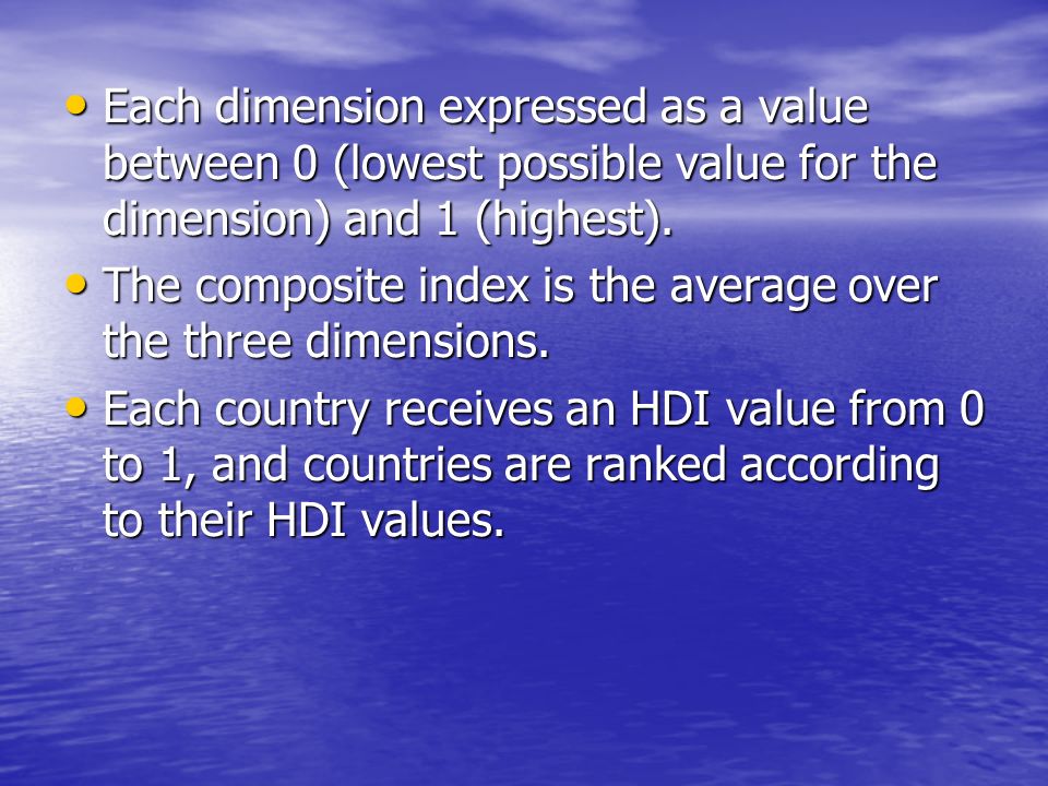 Each dimension expressed as a value between 0 (lowest possible value for the dimension) and 1 (highest).