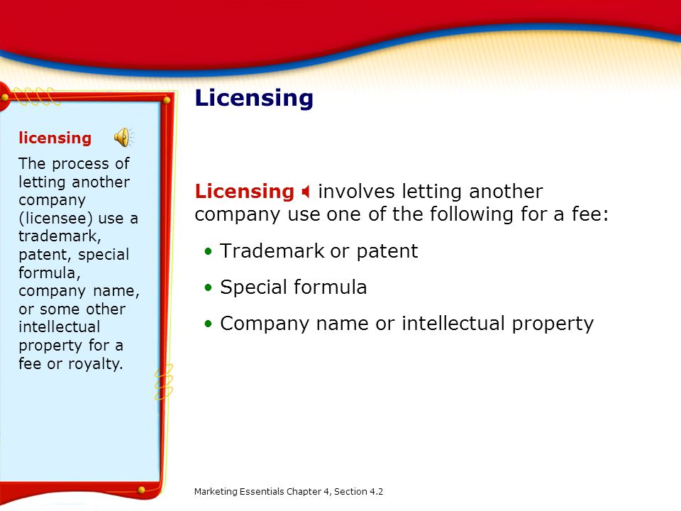 Licensing licensing.