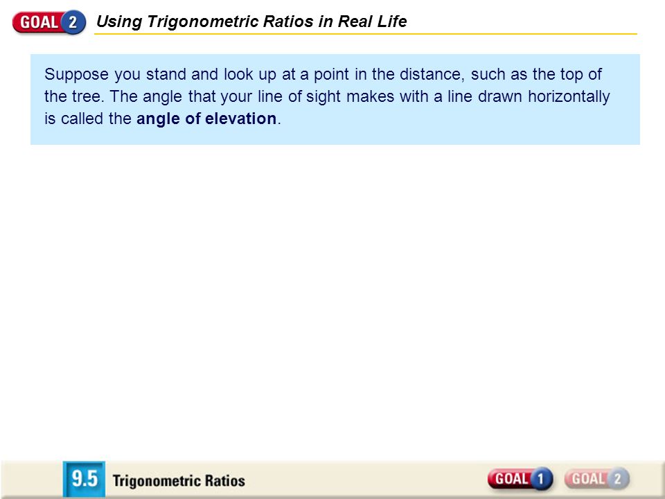 Using Trigonometric Ratios in Real Life