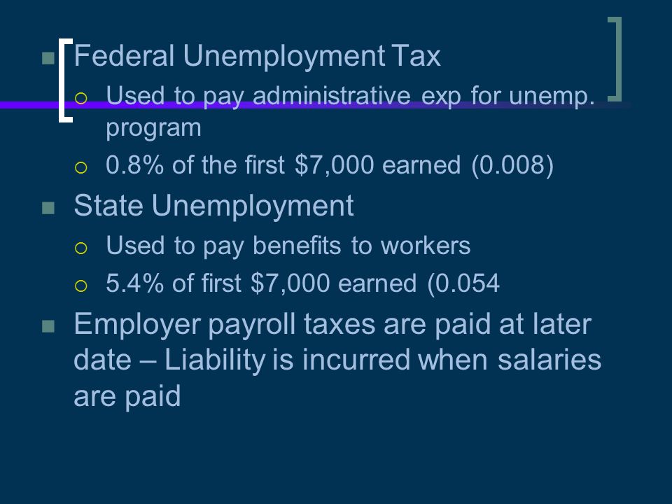 Federal Unemployment Tax
