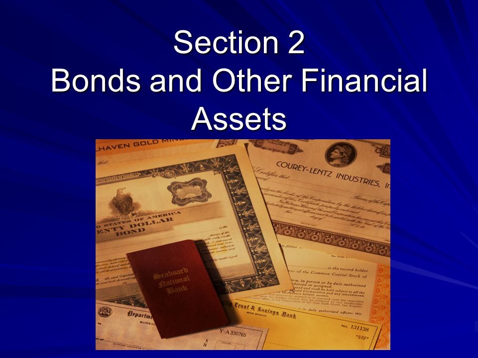 Section 2 Bonds and Other Financial Assets