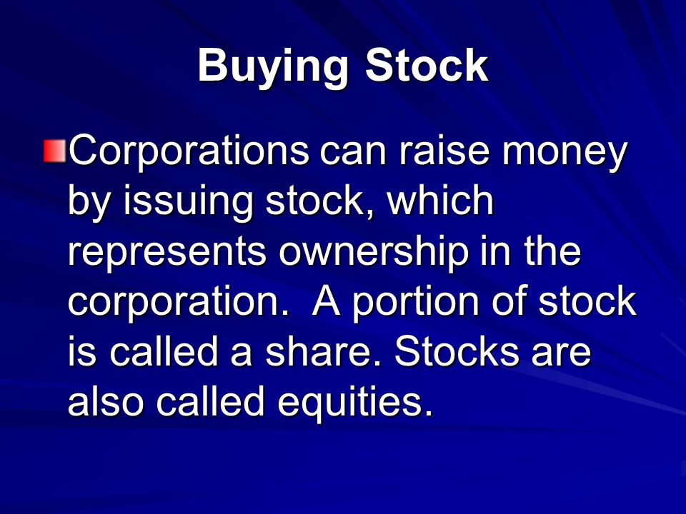 Buying Stock