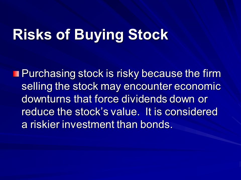 Risks of Buying Stock